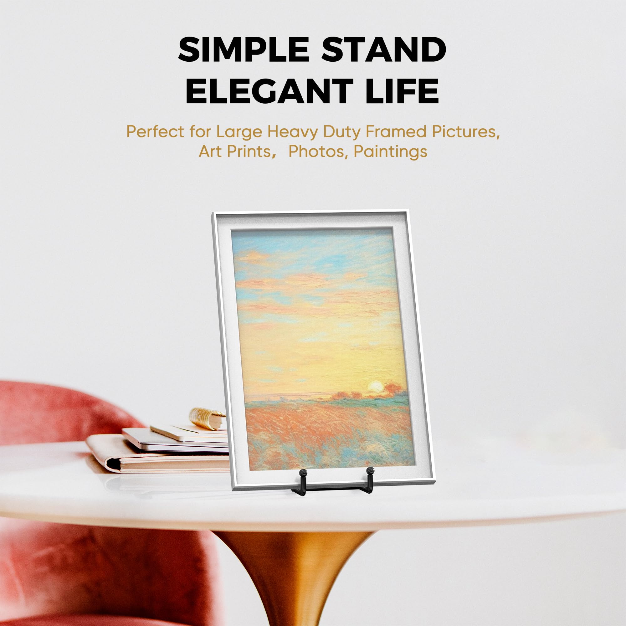TR-LIFE decorative platter display on a sturdy stand for events.