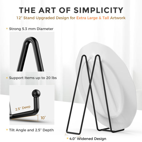 TR-LIFE heavy-duty plate stand supports up to 20 lbs safely