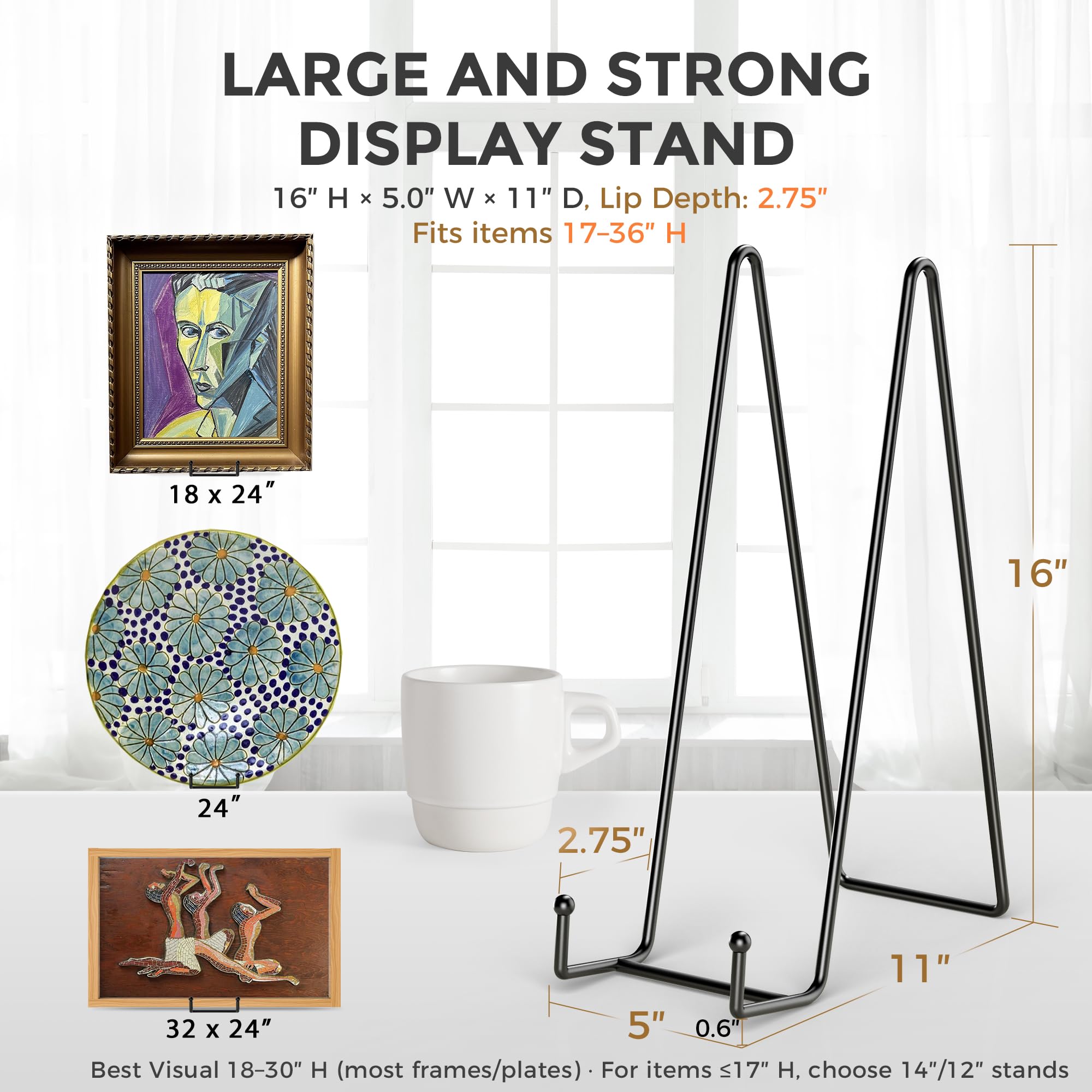 TR-LIFE plate easel wide base view highlights stable support.
