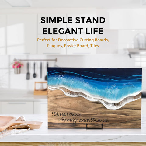 Includes two stands for a coordinated two-pack display.