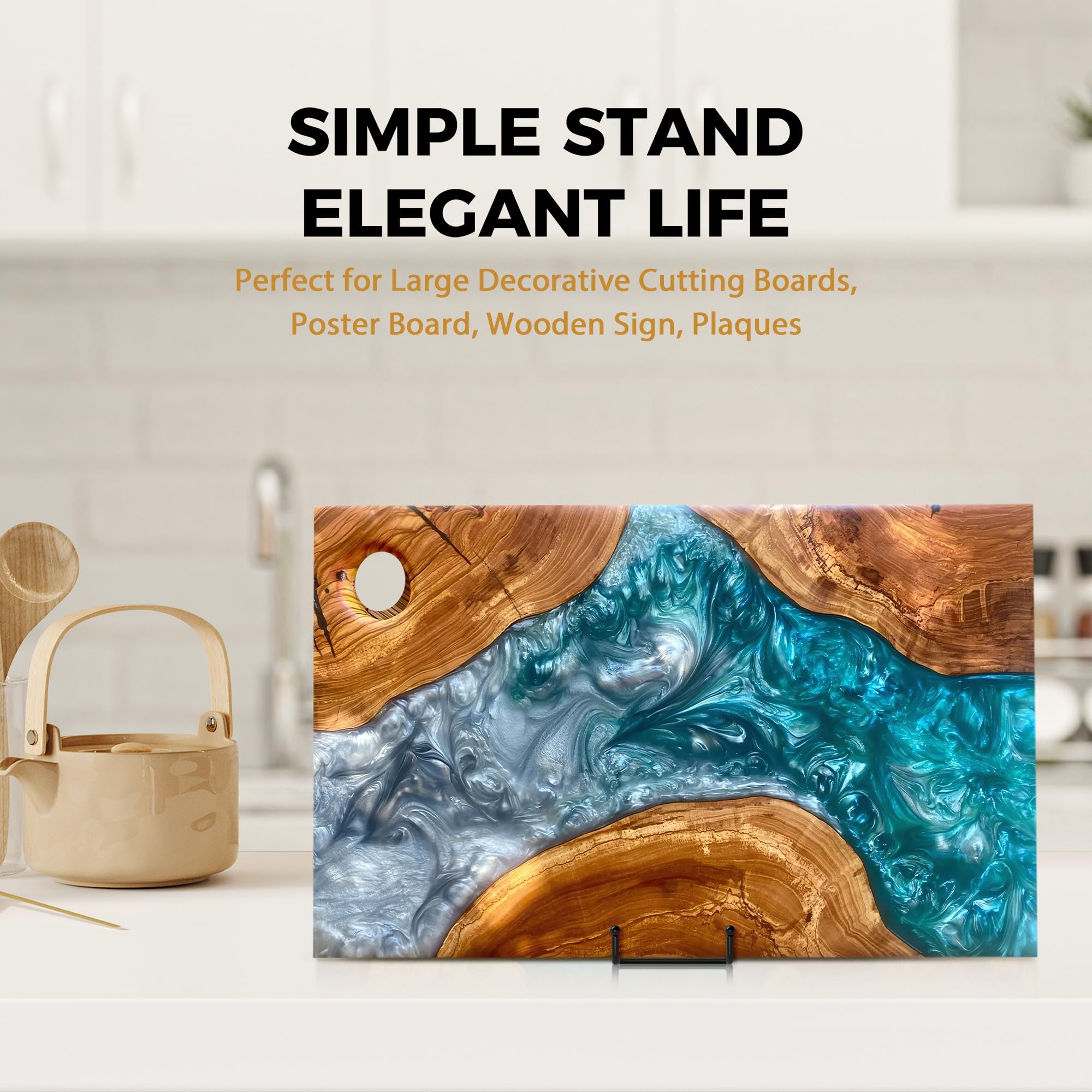 TR-LIFE two-pack plate stands enable displaying multiple items.