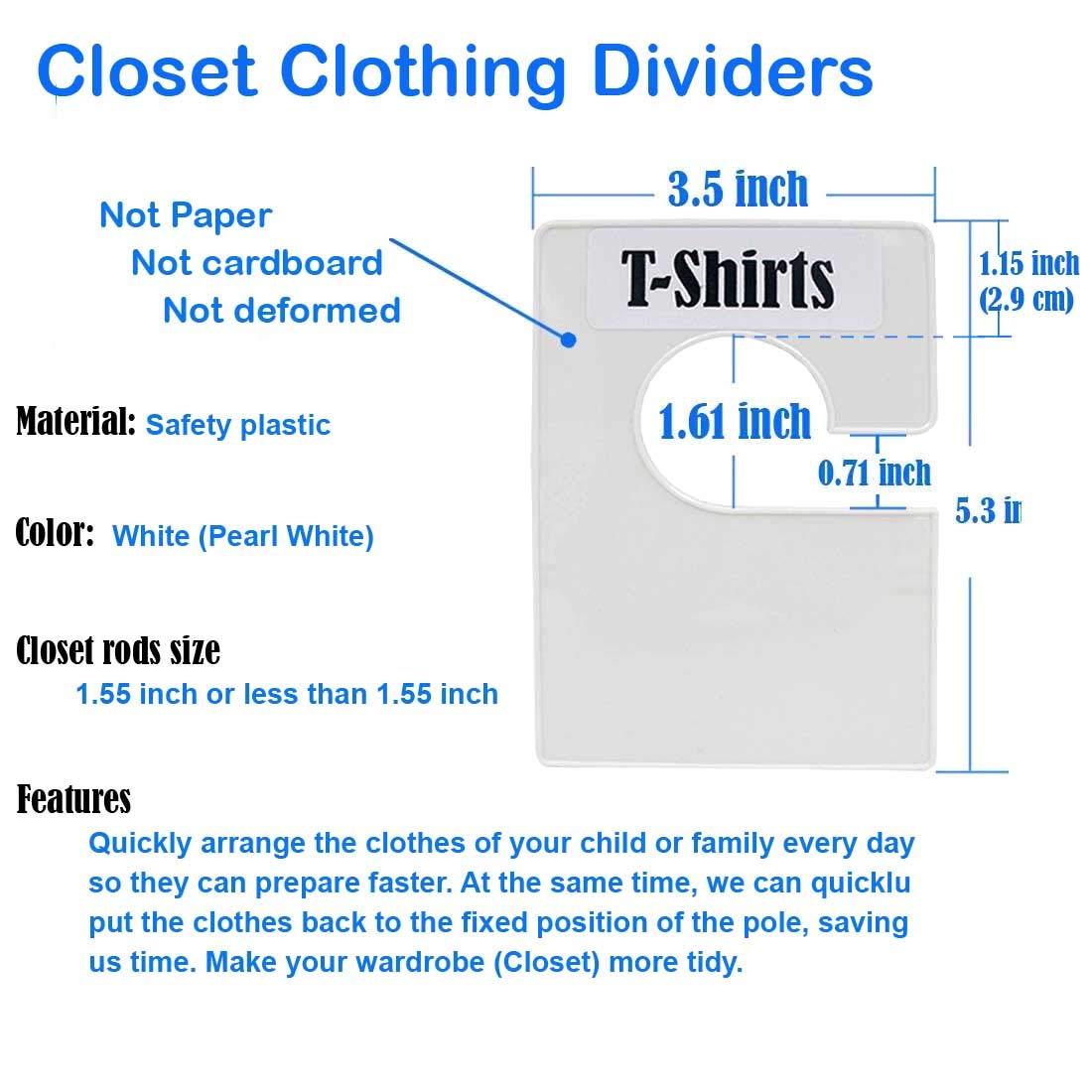 Tragoods blank 1-inch labels provide flexible planning for wardrobe updates.
