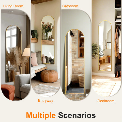 TRAHOME arched mirror explosion-proof backboard enhances safety and peace of mind.