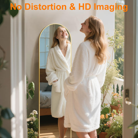 TRAHOME arched mirror wall-mount suitability ideal for entryway or bedroom.