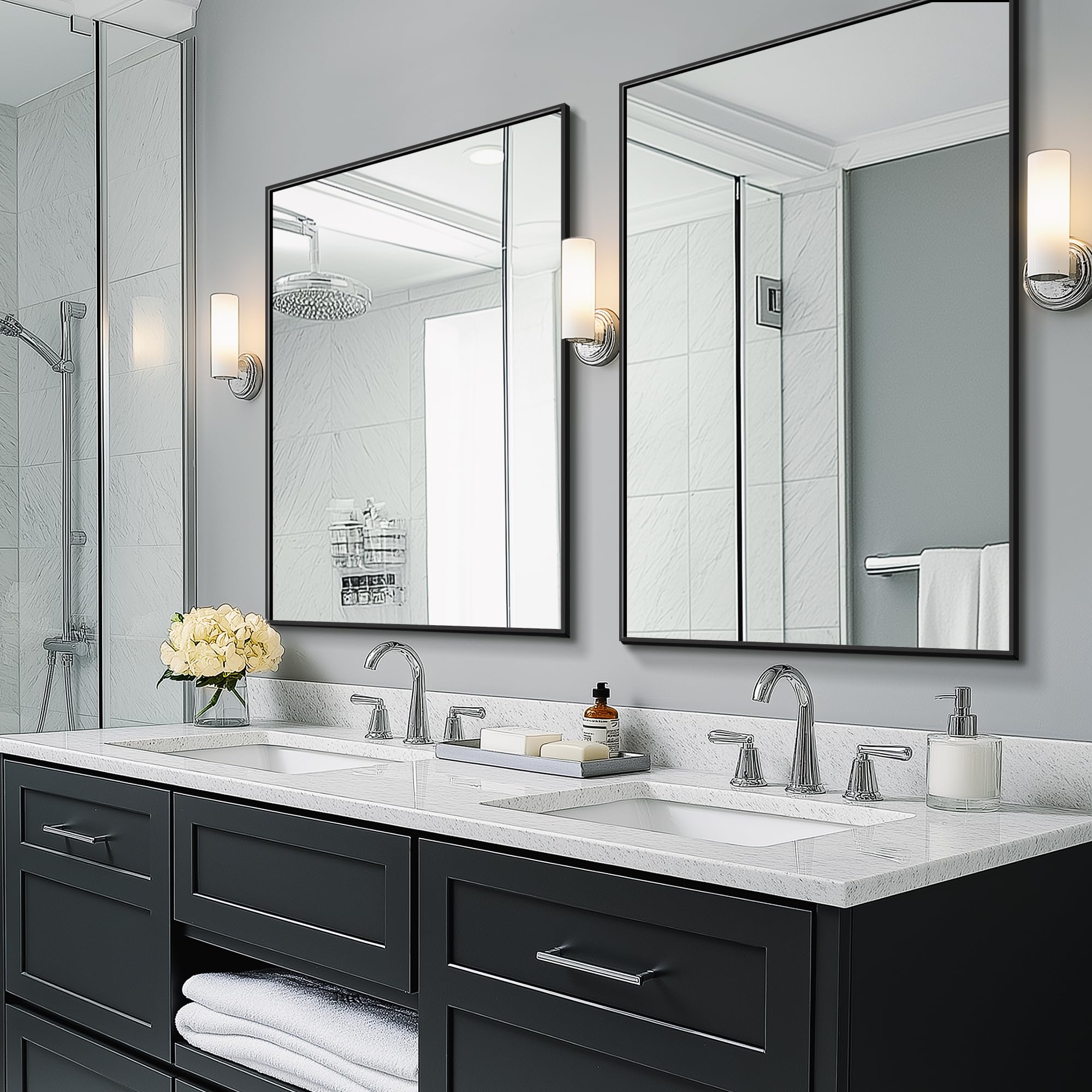 TRAHOME sleek rectangular design suits bathrooms, bedrooms, and living spaces.