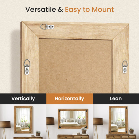 TRAHOME mirror with black metal mount brings modern farmhouse flair