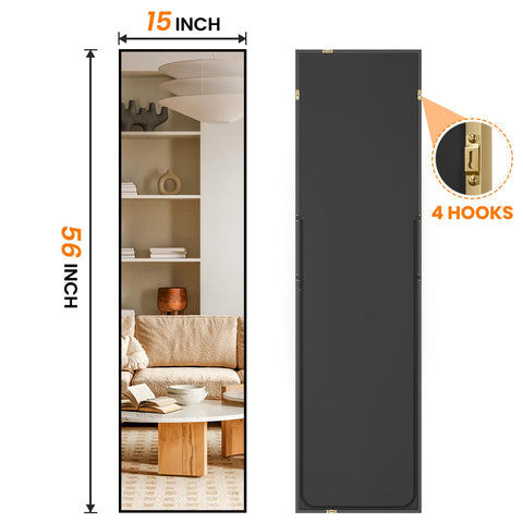 Stable floor-standing TRAHOME mirror ready for daily outfit checks in any room.