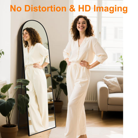 Trahome wall-mounted or freestanding mirror for versatile setup.