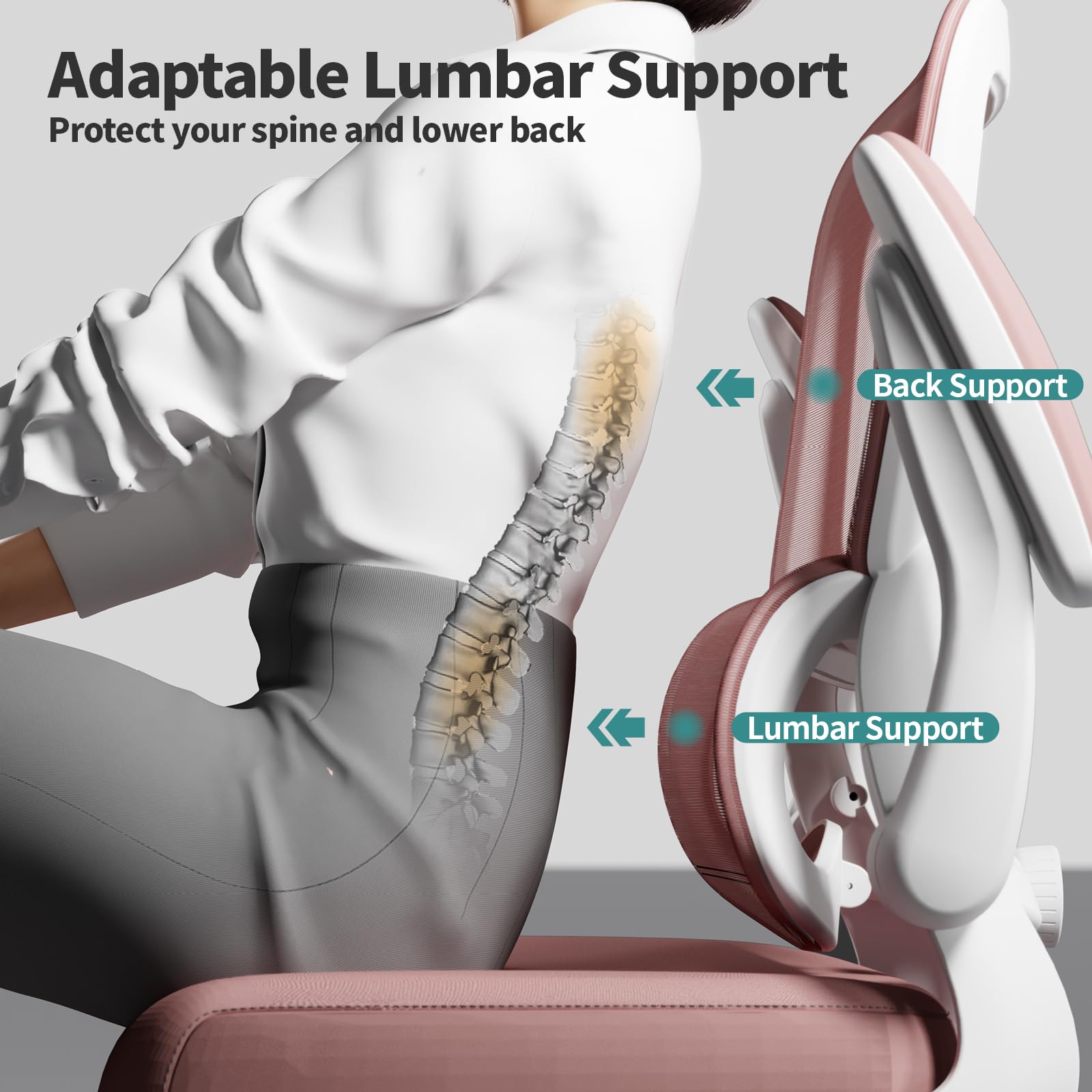 TRALT 5-point-metal-base-durability ensures stable support through daily use