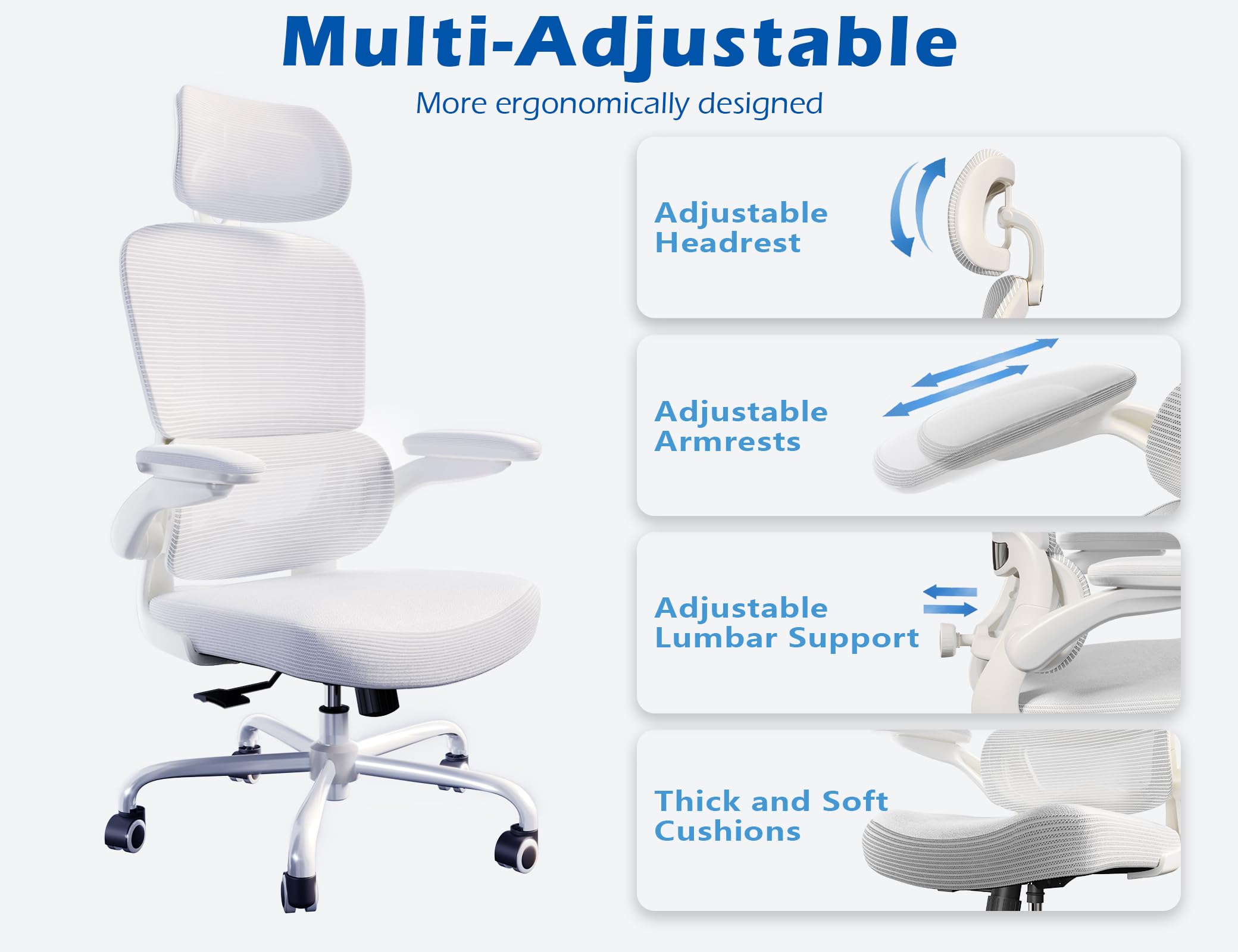 TRALT chair flip-up armrests adapt to tight spaces without sacrificing comfort