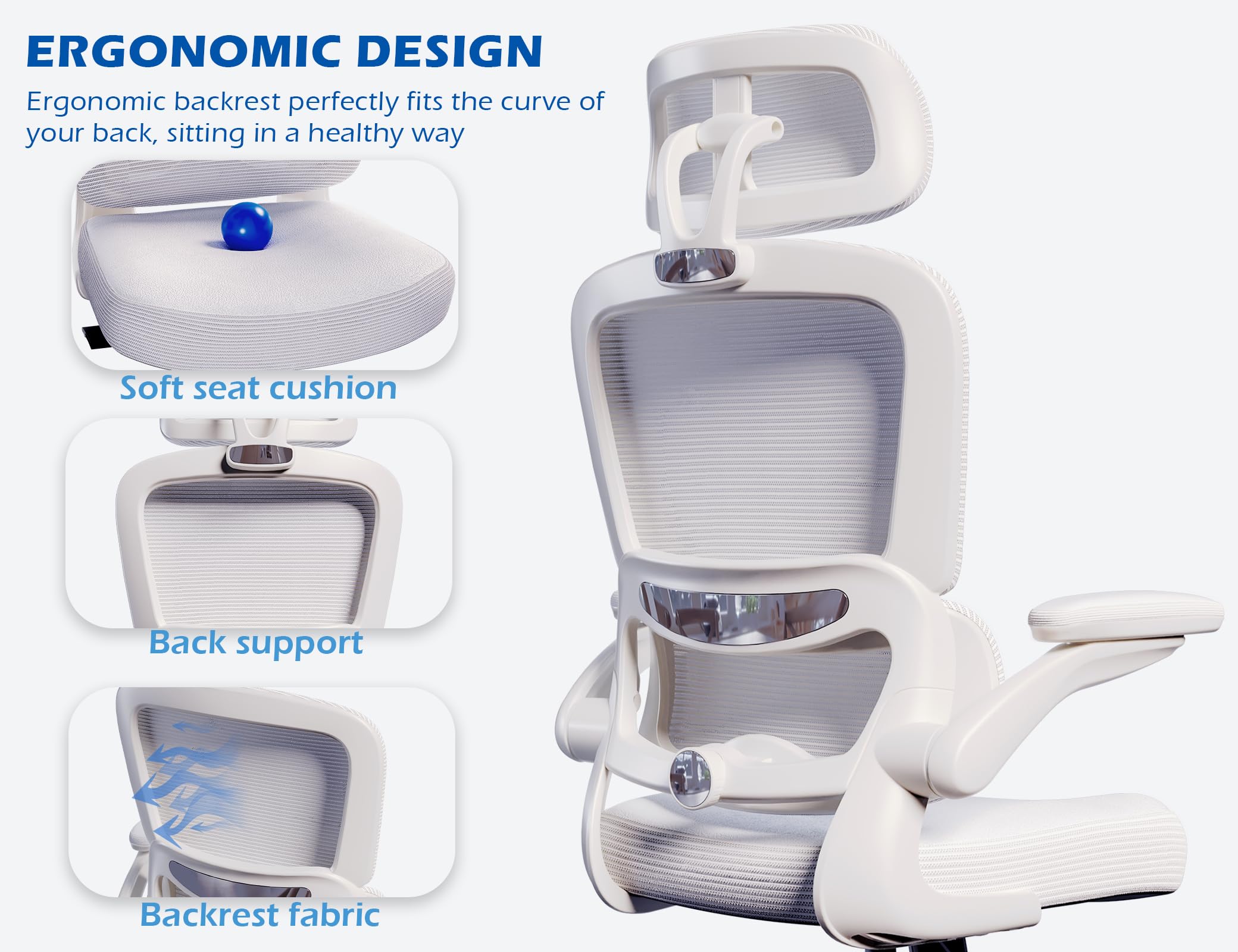 TRALT chair mesh back keeps air flowing to reduce heat buildup