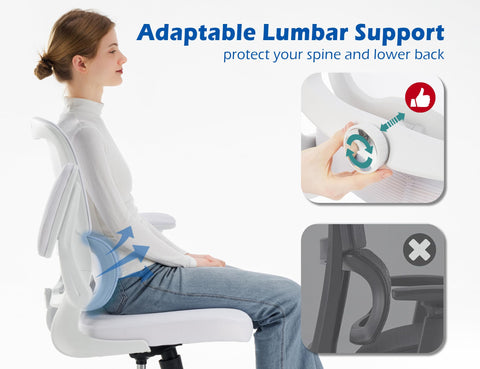 TRALT flip-up armrests save desk space in compact setups.