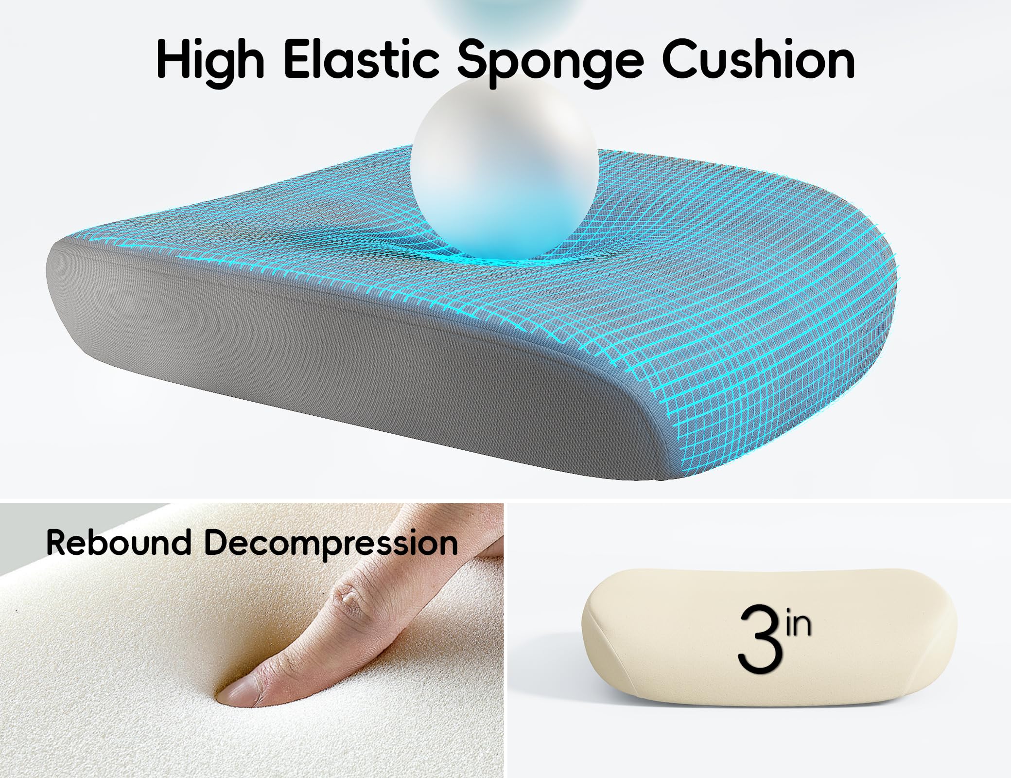 TRALT high-density foam cushion supports posture and reduces hotspot pressure.