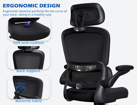 TRALT flip-up armrests save space on compact desks