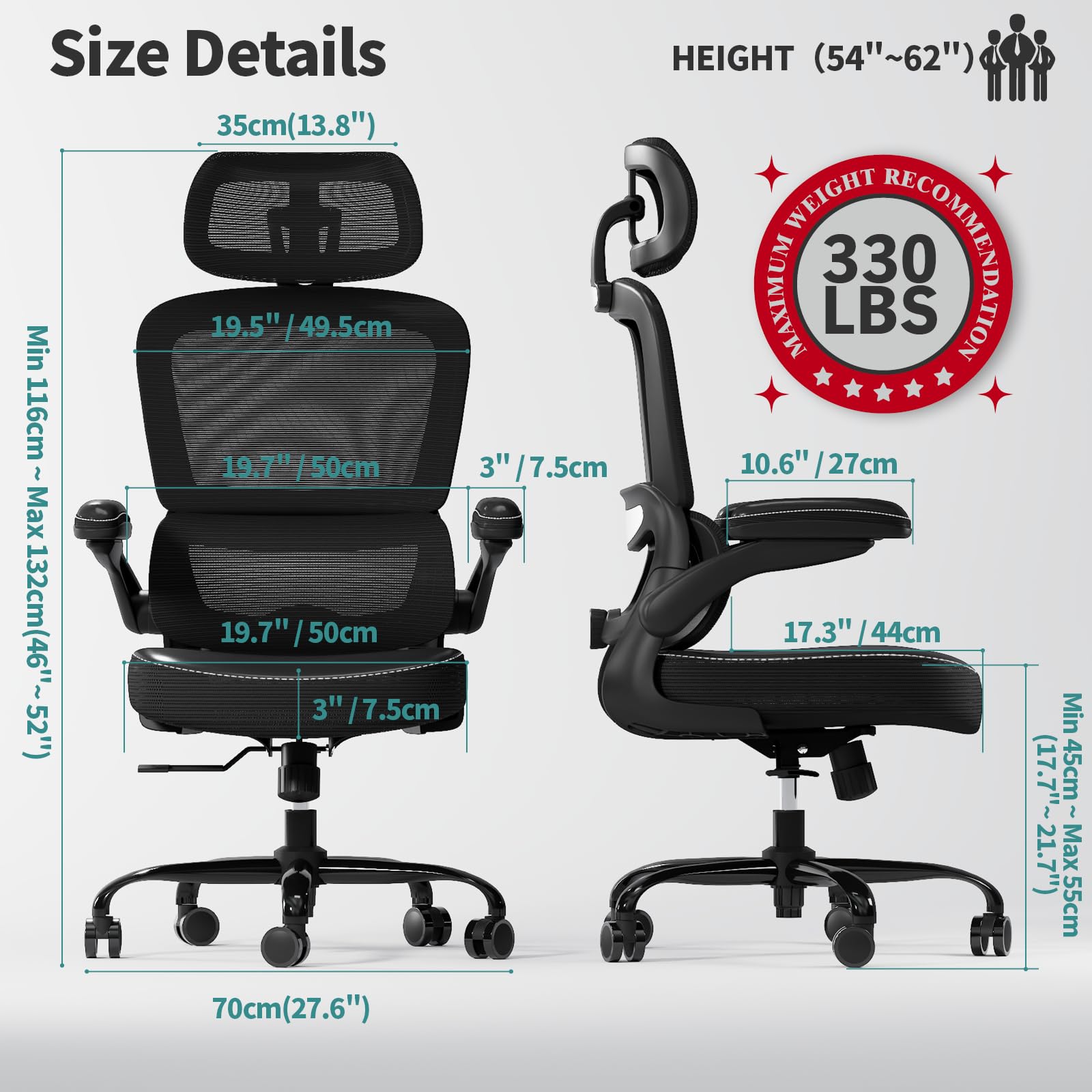 TRALT lumbar support promotes natural posture for comfortable days at the desk