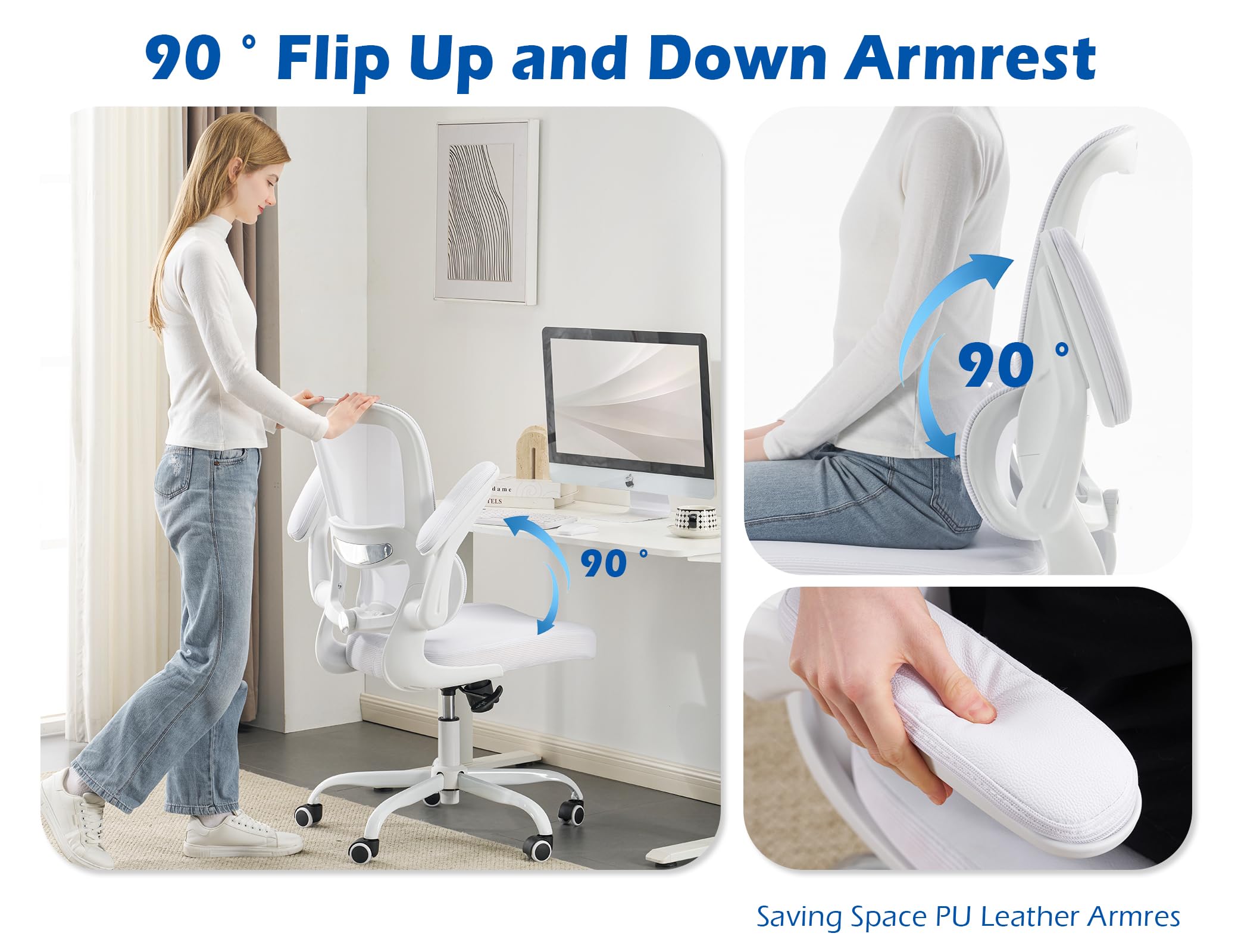 TRALT mesh back promotes airflow to stay cooler while working.