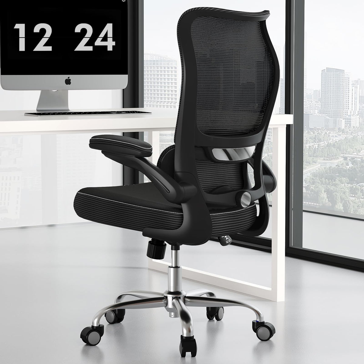 TRALT ergonomic chair with wave high back supports posture during long work sessions