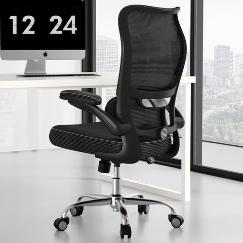 TRALT ergonomic chair with wave high back supports posture during long work sessions