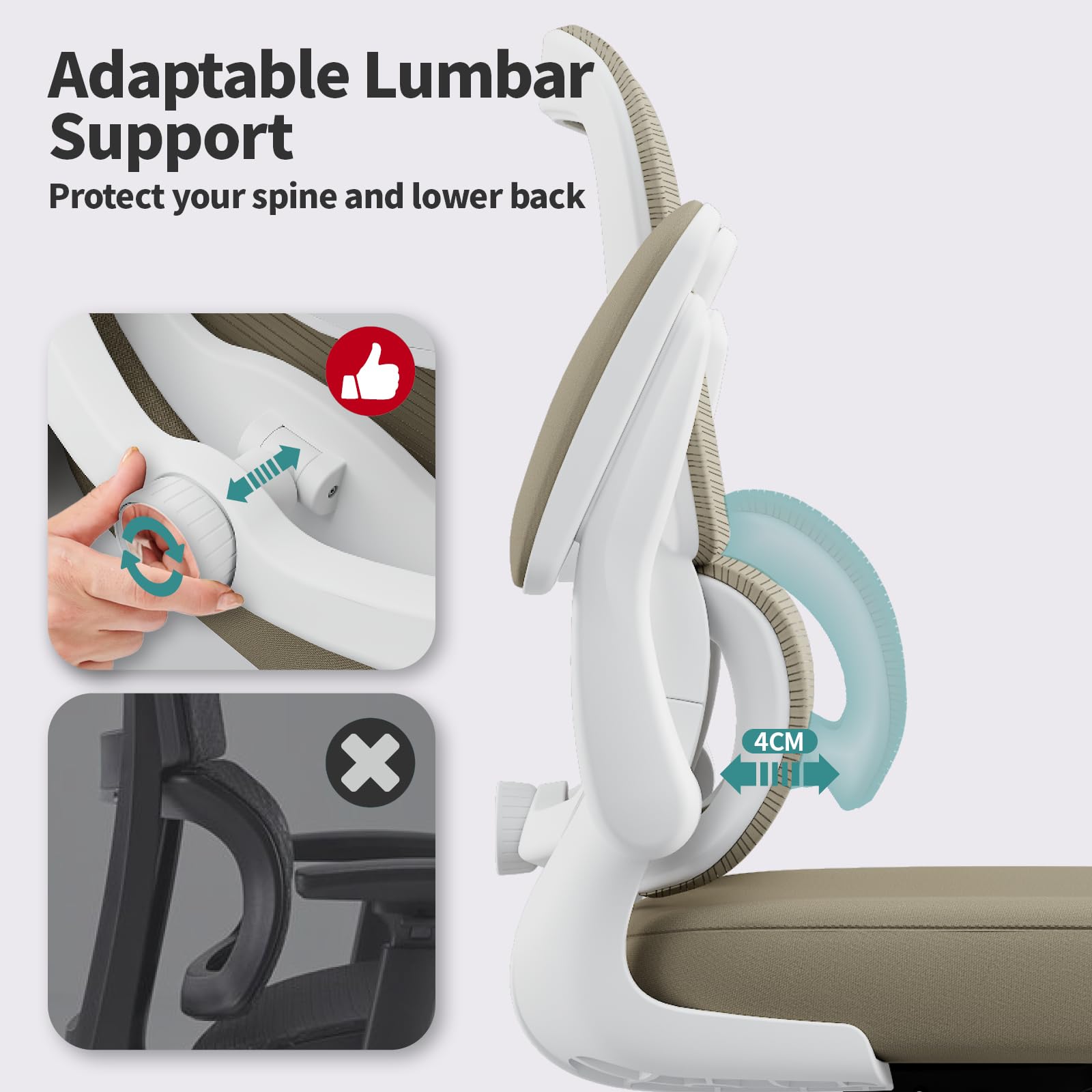 TRALT 360-degree swivel enables easy movement around the workspace.