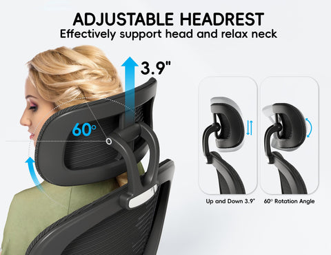 TRALT Office Chair 360-degree wheels and sturdy base for smooth movement