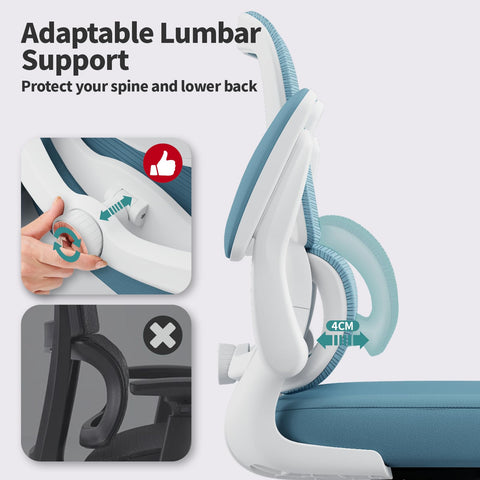 TRALT Office Chair 360-degree swivel base supports easy multitasking