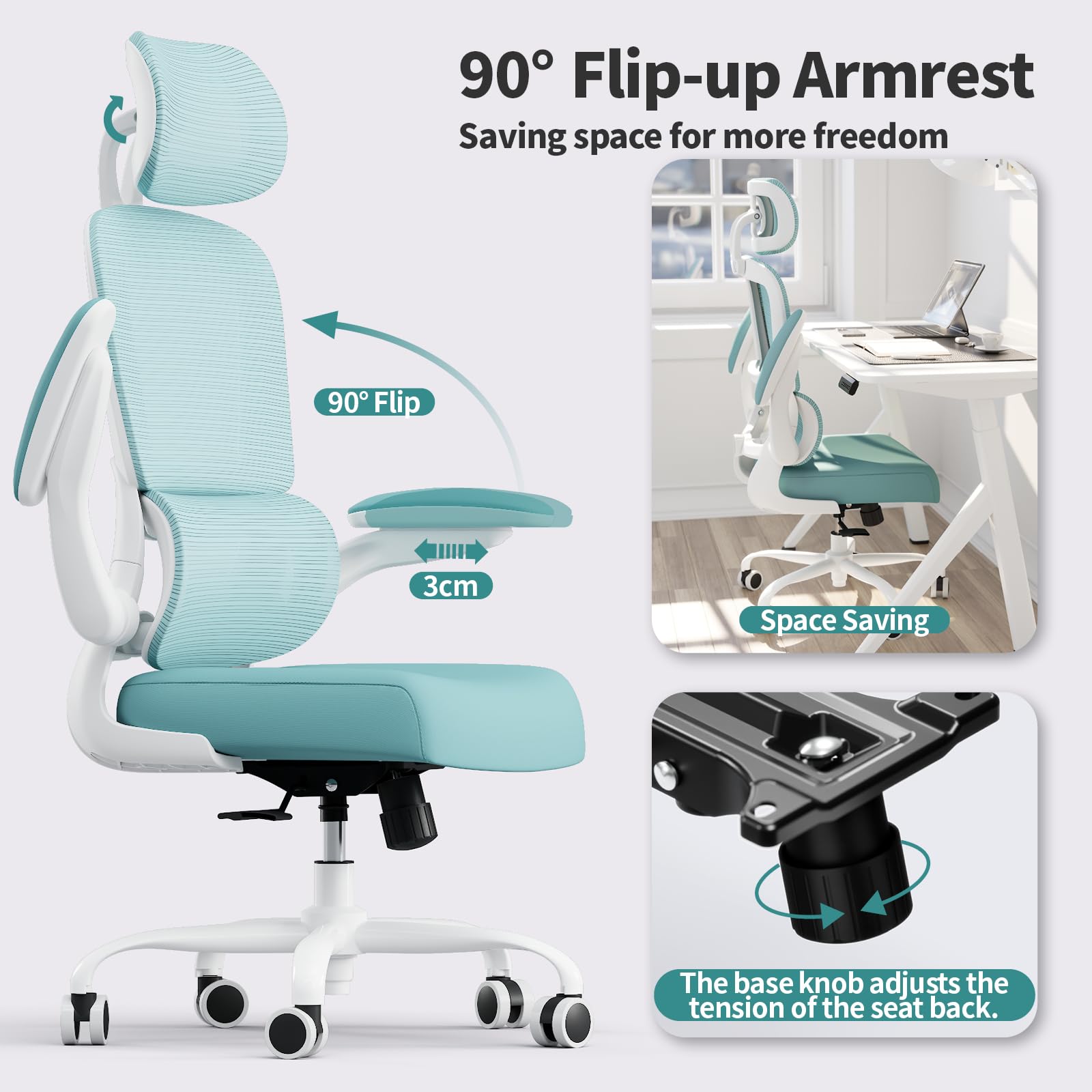 TRALT 360-degree swivel base allows smooth, full-range movement