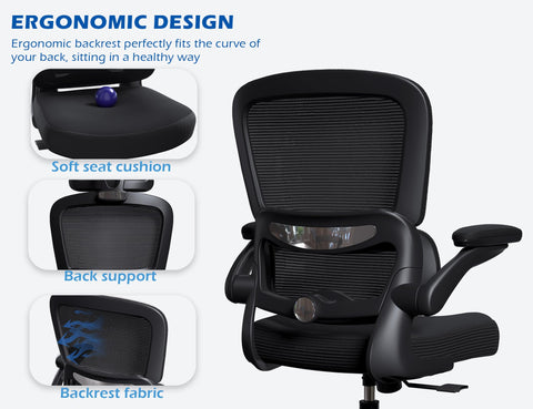 TRALT chair shown with 360-degree swivel for flexible desk access.