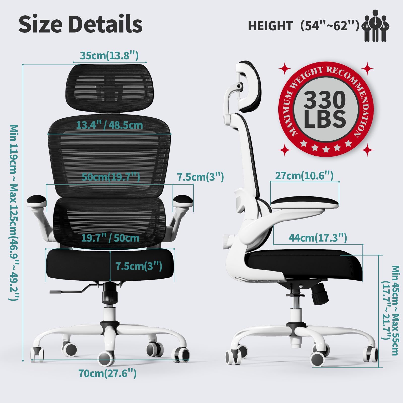 TRALT 360-degree swivel and smooth wheels enable easy movement
