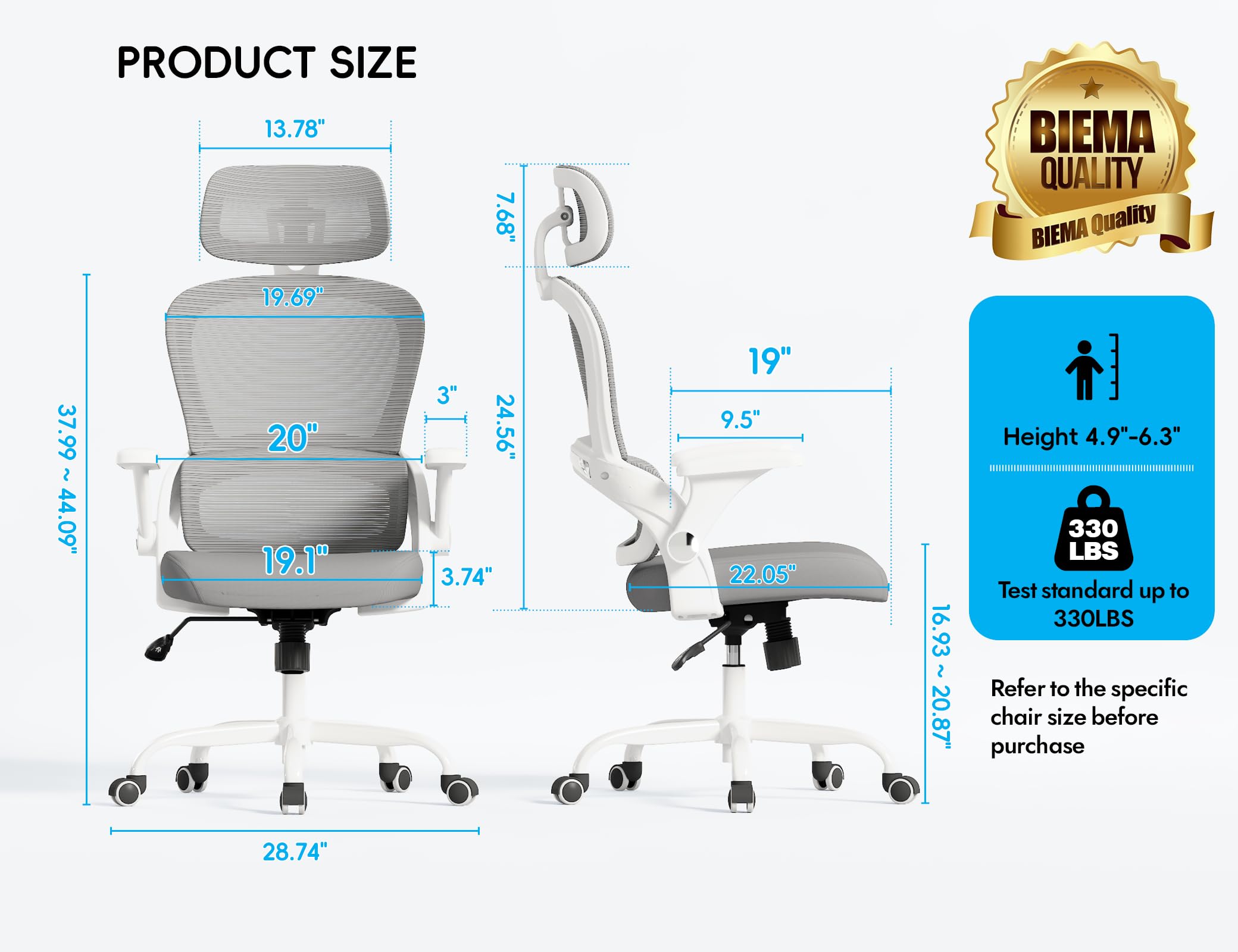 TRALT 3D headrest adjustable neck and shoulder support for better posture.