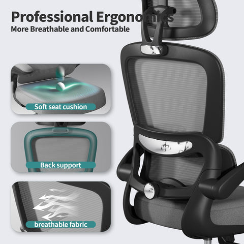 TRALT chair with 5-point base enhances stability on hard floors