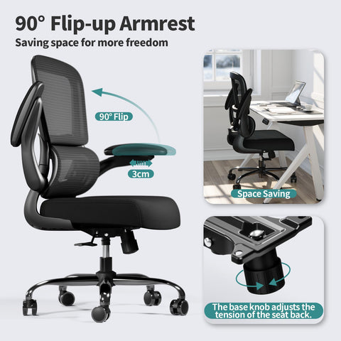 TRALT Office Chair 5-point metal base delivering a stable foundation