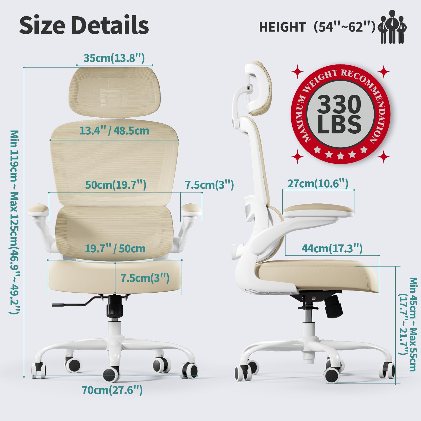 TRALT office chair back support highlights lumbar alignment for comfortable posture at the desk.
