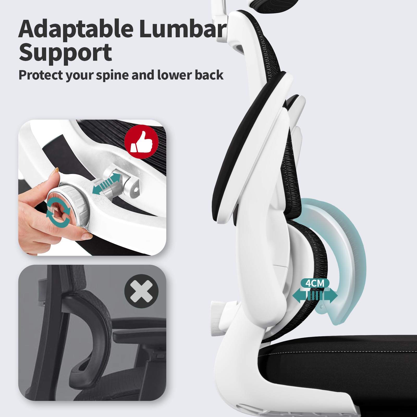 TRALT backrest recline for flexible comfort during breaks