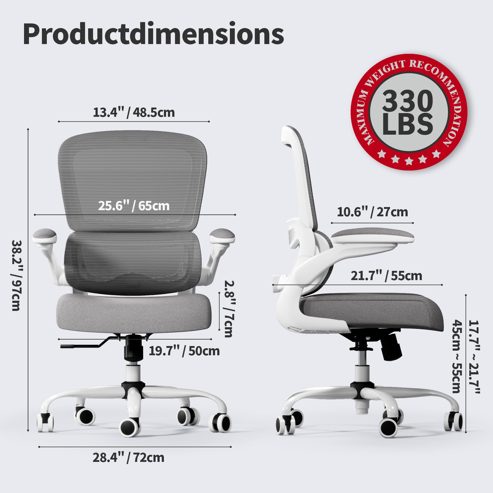 TRALT office chair breathable mesh seat keeps you cool during tasks