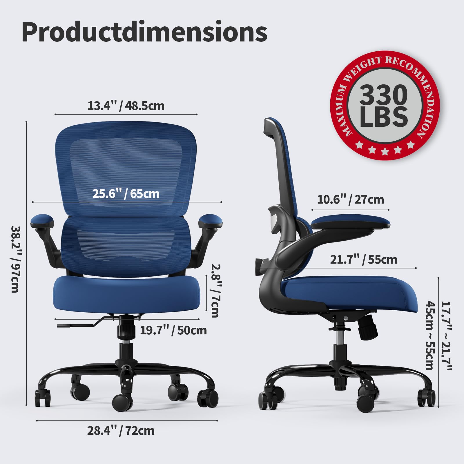 TRALT Office Chair breathable mesh seat keeps you cool.