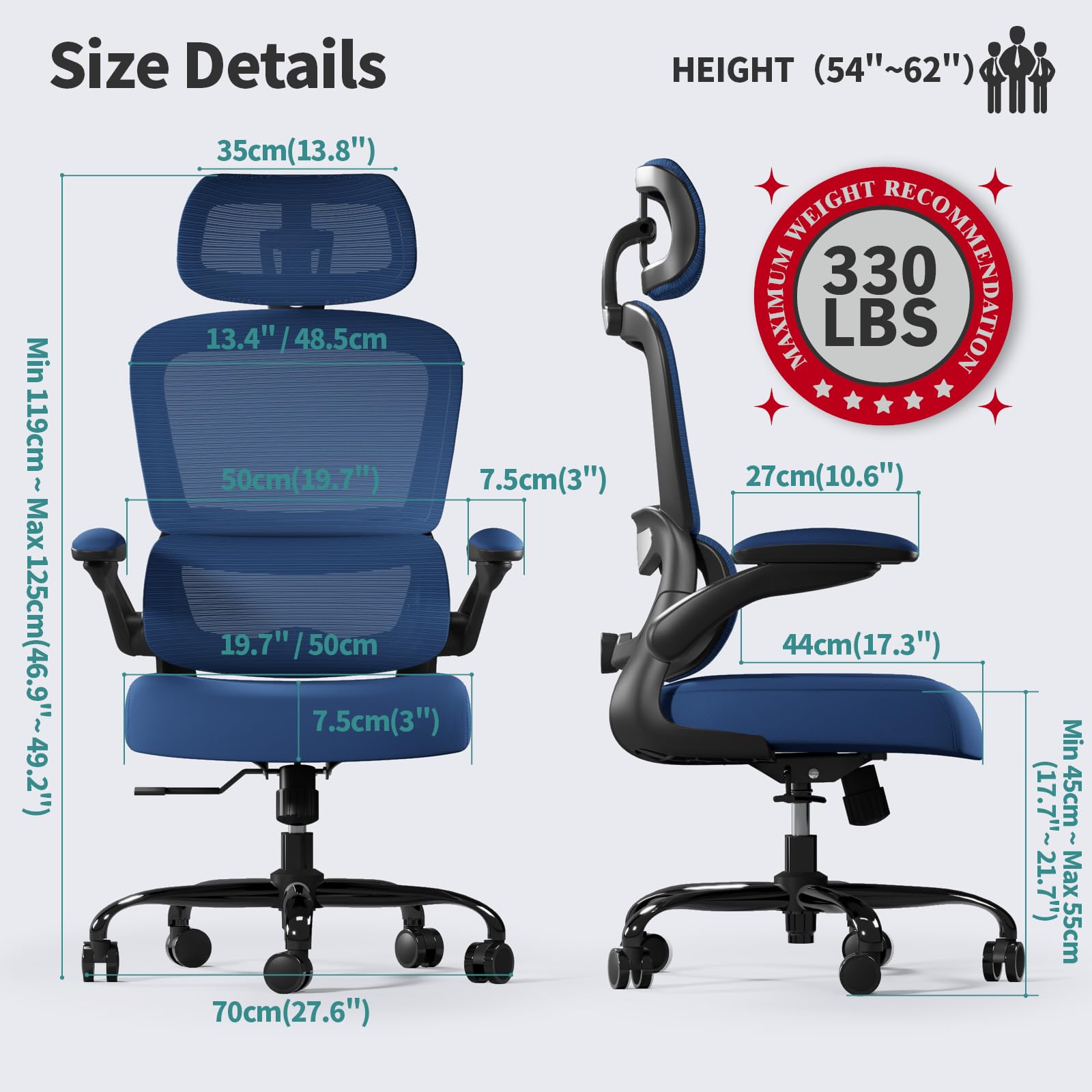 TRALT breathable mesh seat keeps you cool during long sessions