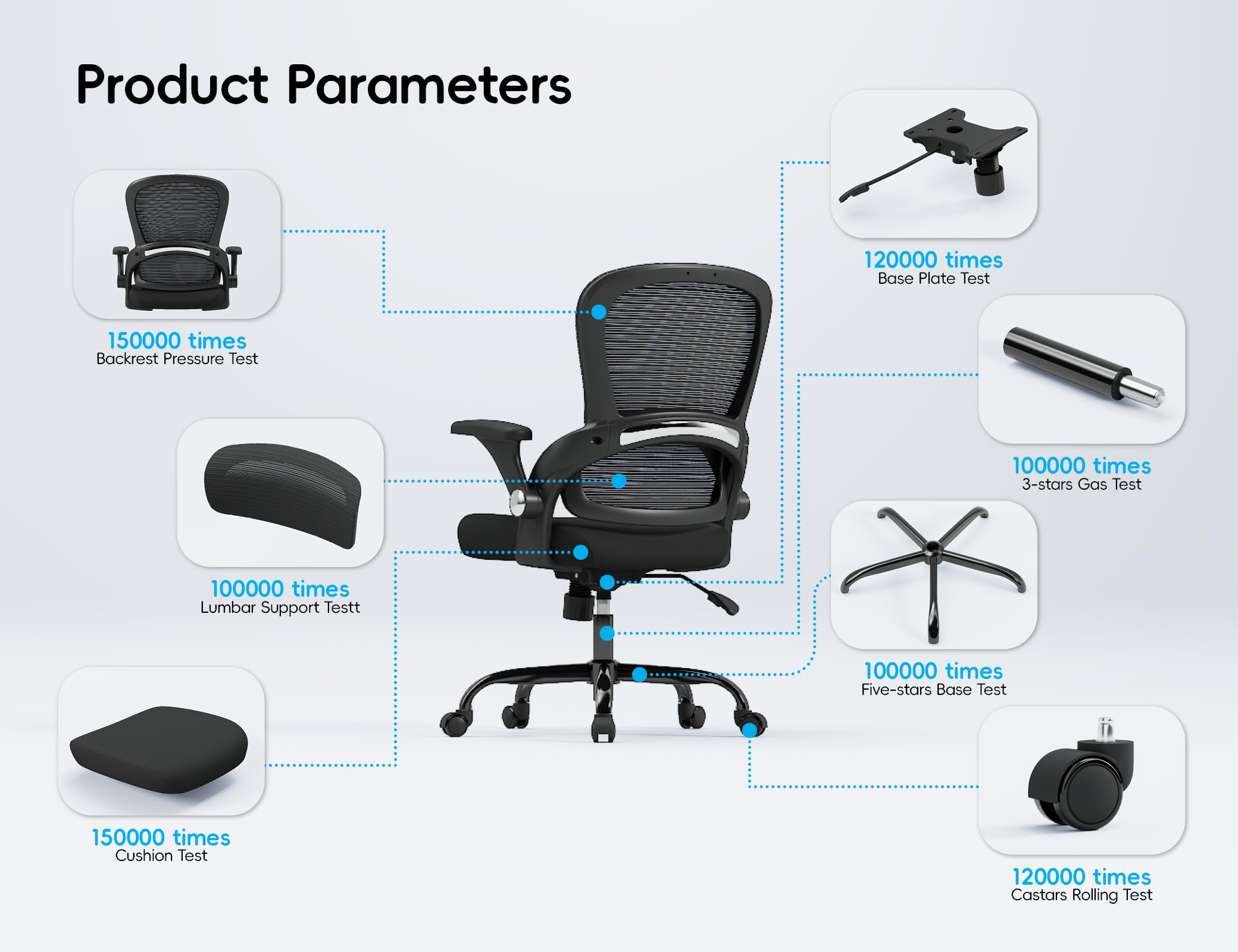 TRALT class-3 gas lift—smooth height adjustment for any desk