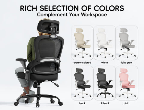 TRALT Office Chair durable PP armrests easy to wipe and maintain
