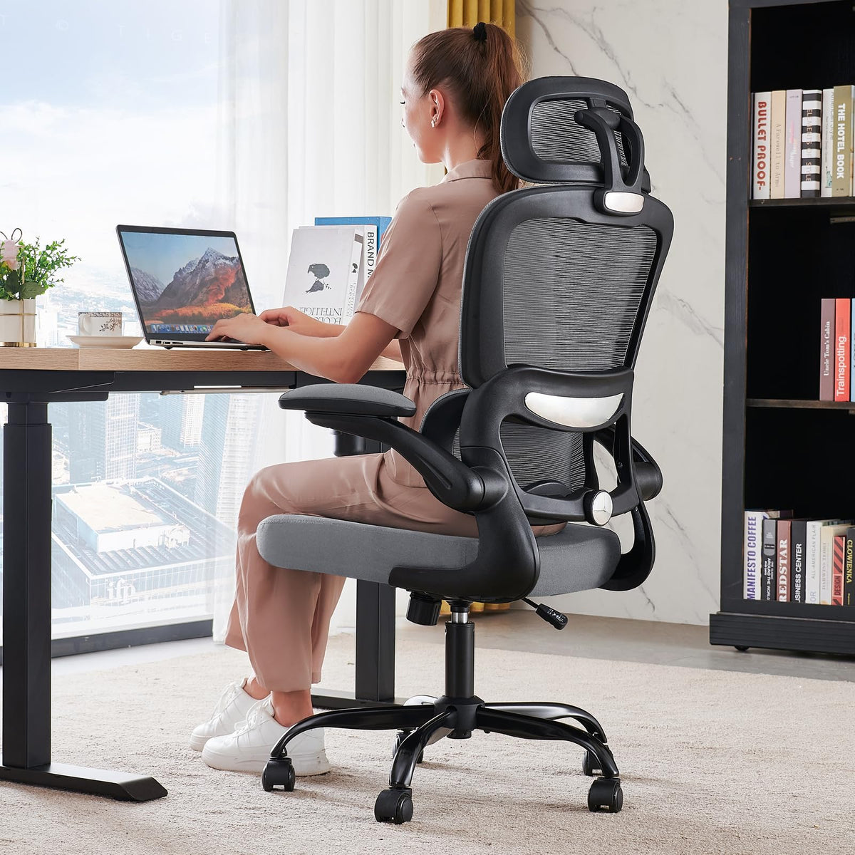 TRALT Office Chair ergonomic back-support for sustained comfort during long workdays