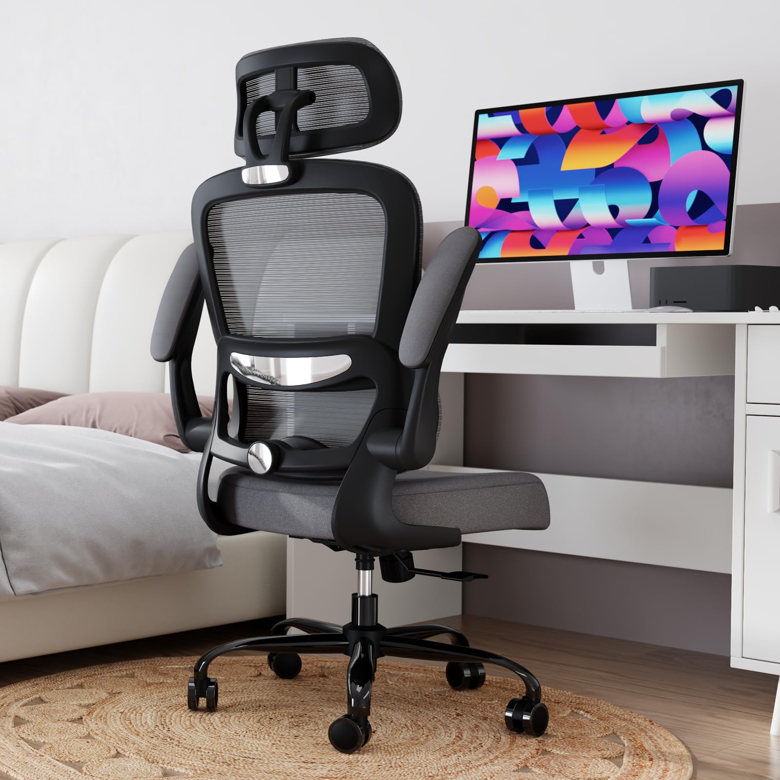 TRALT headrest adjustable for tailored upper spine support