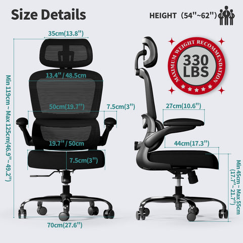 TRALT ergonomic mesh seat provides breathable comfort during long days.