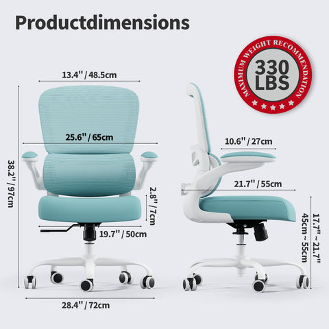 TRALT office chair mesh-seat provides breathable comfort for long workdays
