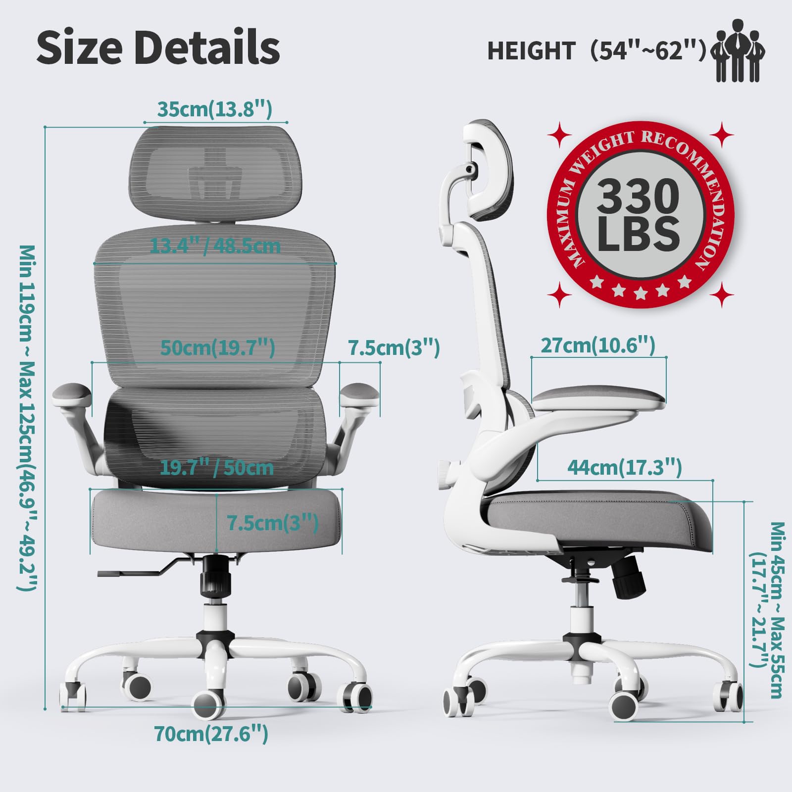TRALT office chair mesh seat provides breathable comfort for extended computer use