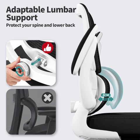 TRALT Office Chair recline function 90-120 degrees enables relaxed posture