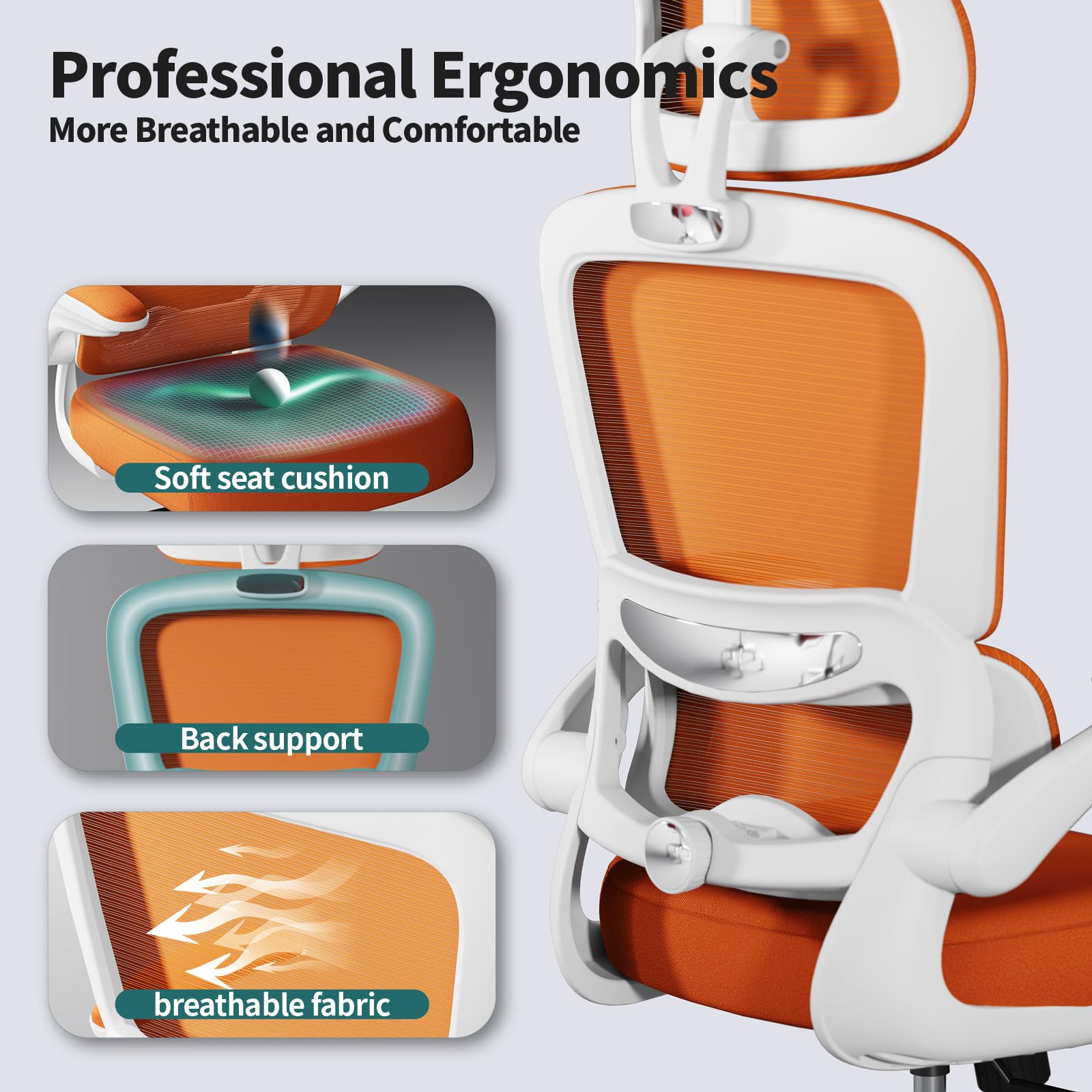 TRALT five-point base provides stable, durable support for daily use