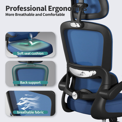 TRALT chair with seat height adjustment for proper desk posture