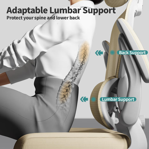 TRALT seat height adjustment lets you align the chair with your desk.