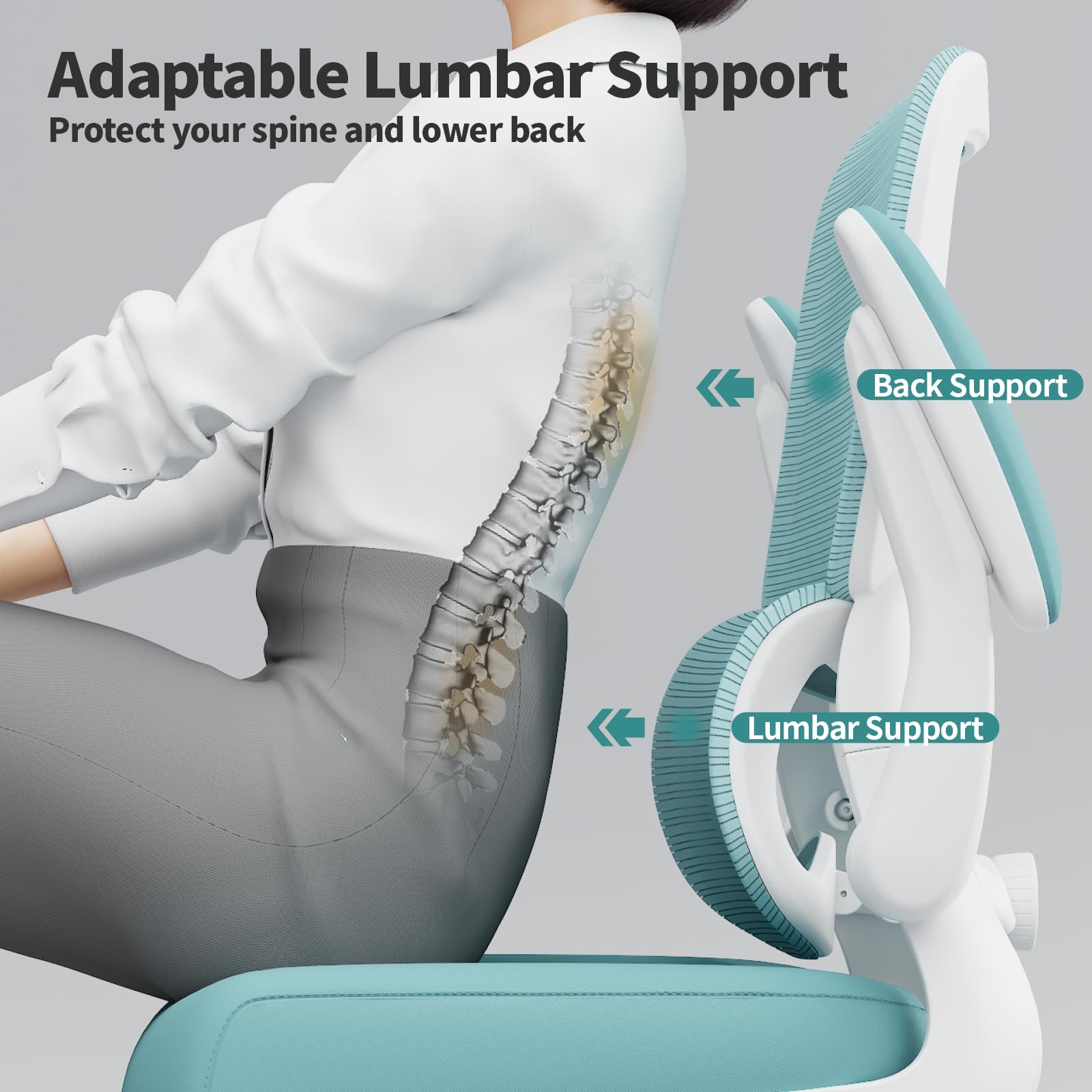 TRALT office chair silent-wheels glide smoothly on hard floors