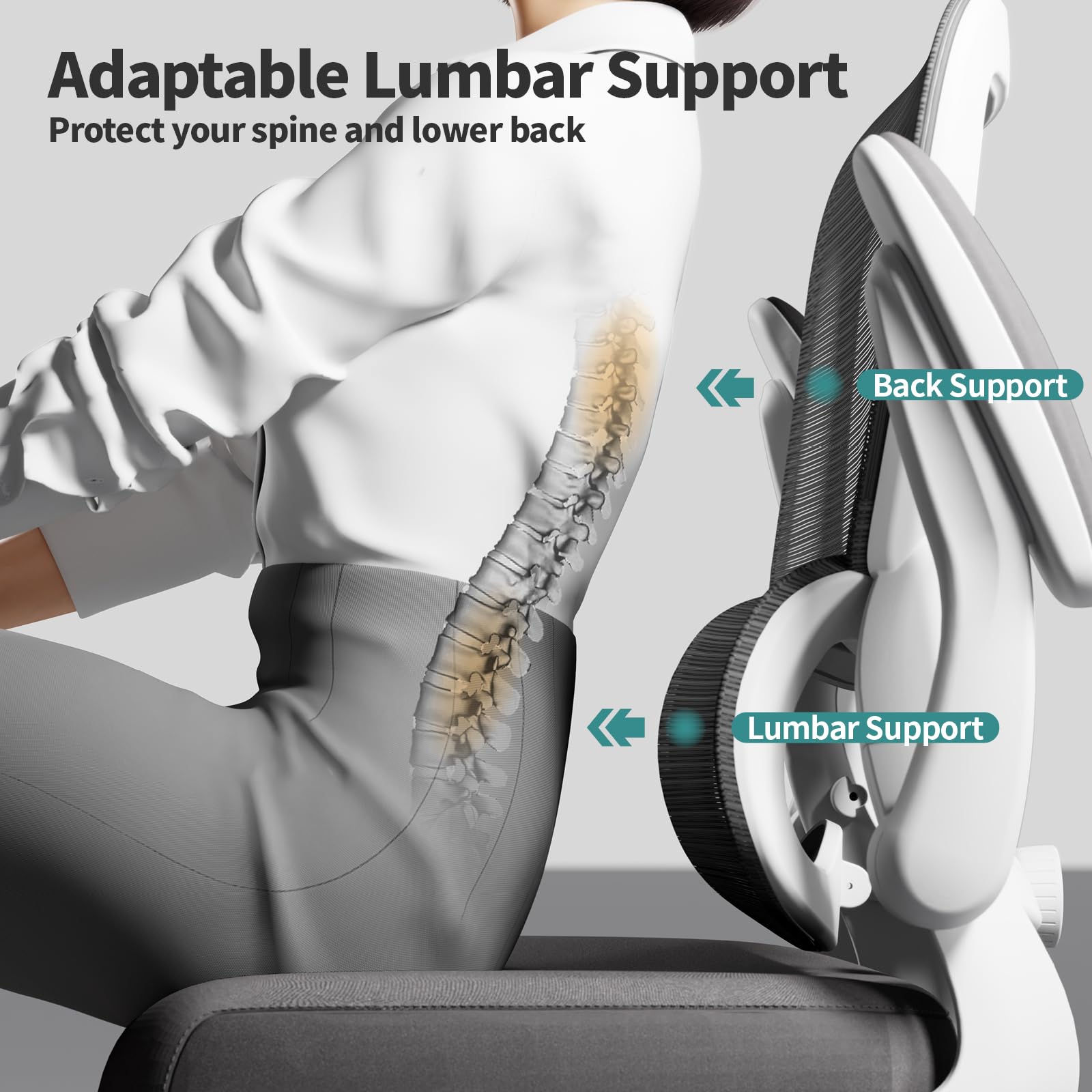 TRALT office chair silent wheels glide smoothly on floors