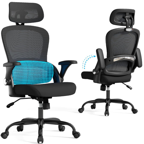 TRALT Office Chair sleek black finish to suit any home office